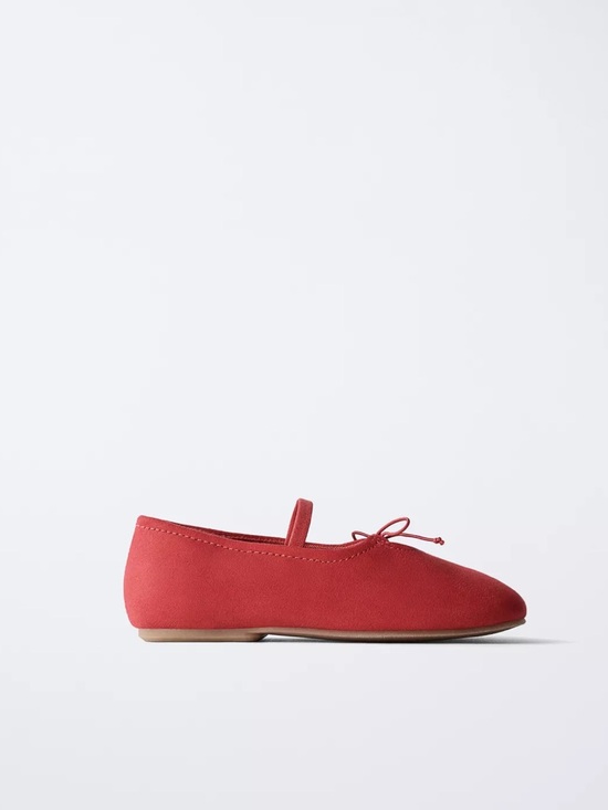 Zara Other - Zara Red Girls Ballet Flat with Elastic Strap